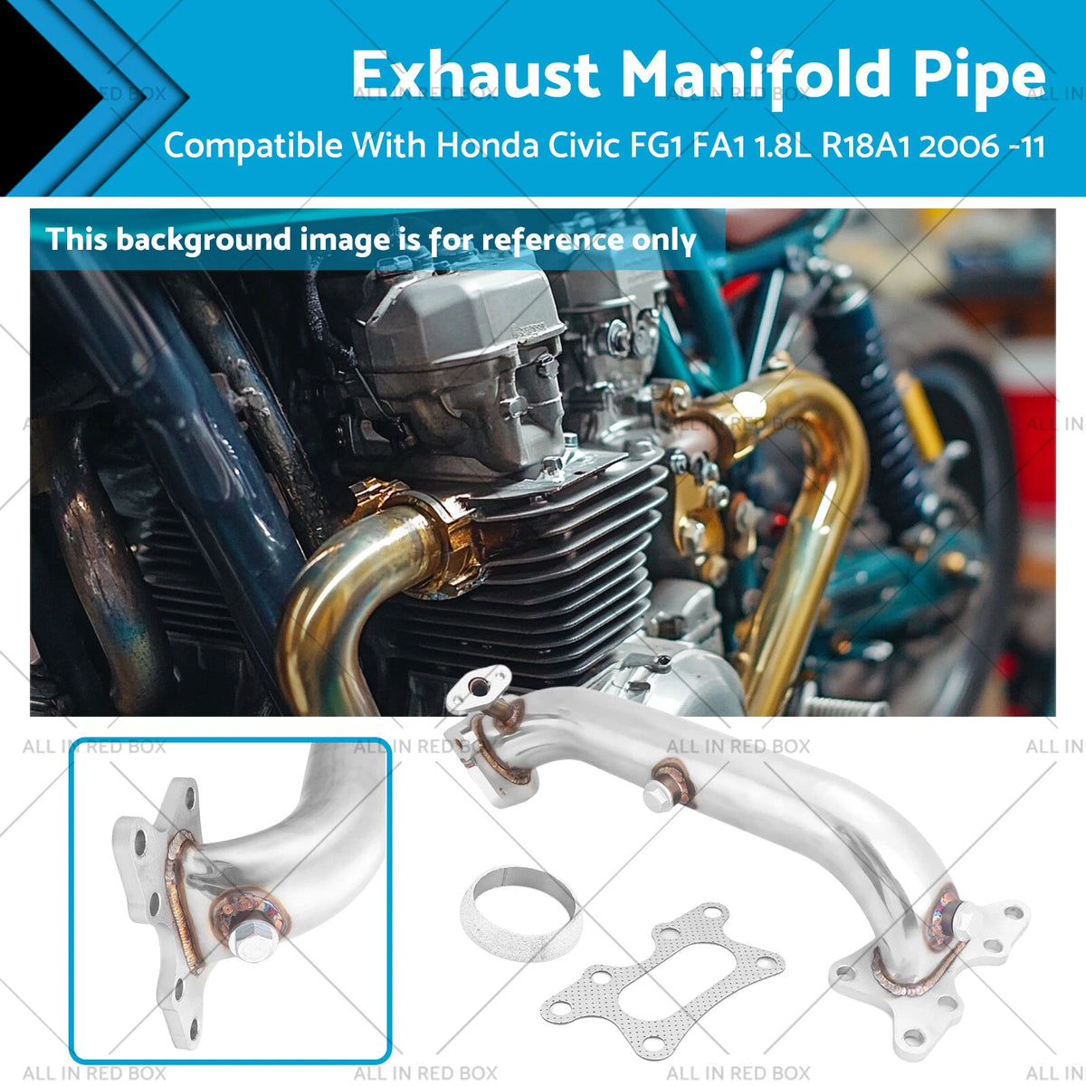 Exhaust Manifold Pipe Stainless Steel for Honda Civic 1.8L (2006–2011)