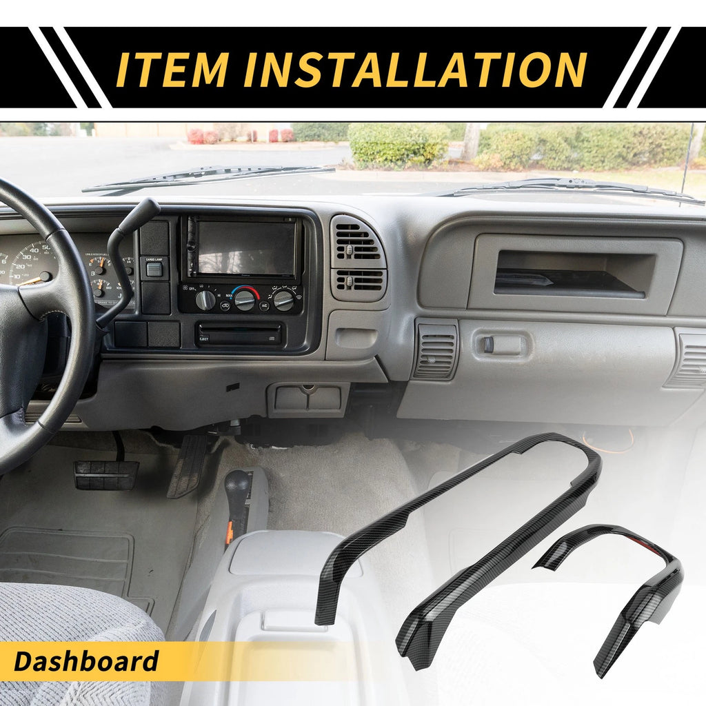 Set of 1 Carbon Fiber Dashboard Panel Cover Trim for Toyota Tacoma (2016–2023)