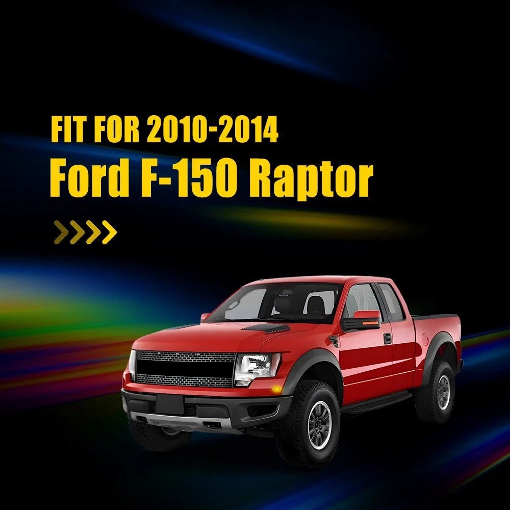 Set of 2 Front Amber Rear Red LED Side Marker Lights for Ford F-150 Raptor (2010–2014)