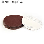 Set of 10 Sanding Discs 4'' for Polishing Pad (40-2000 Grit)