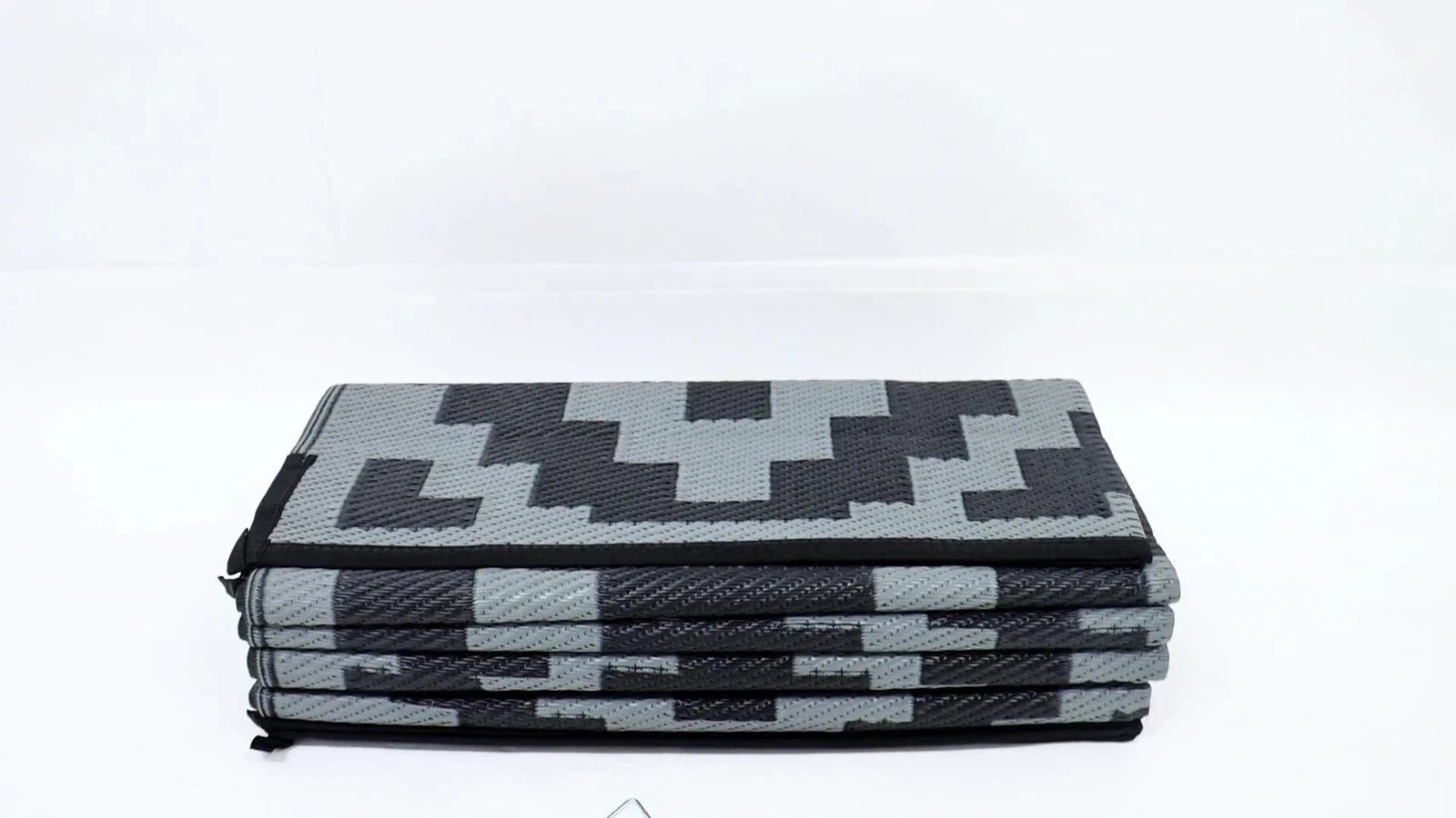 Outdoor Waterproof Carpet Rug 9x12FT Black Gray