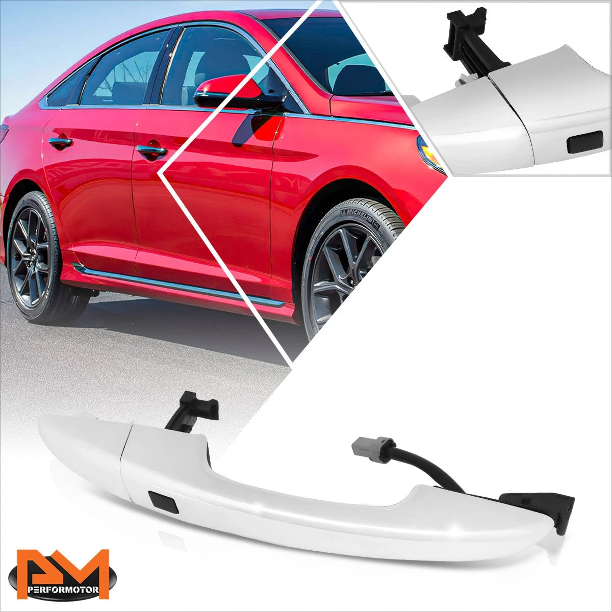Chrome Front Passenger Exterior Outer Door Handle for Sonata (2015–2019)