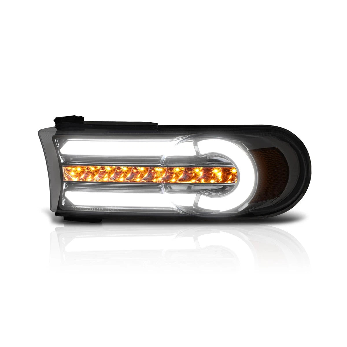 Smoked/Amber 3D LED DRL + Sequential Signal Lamp for FJ Cruiser (2007–2014)