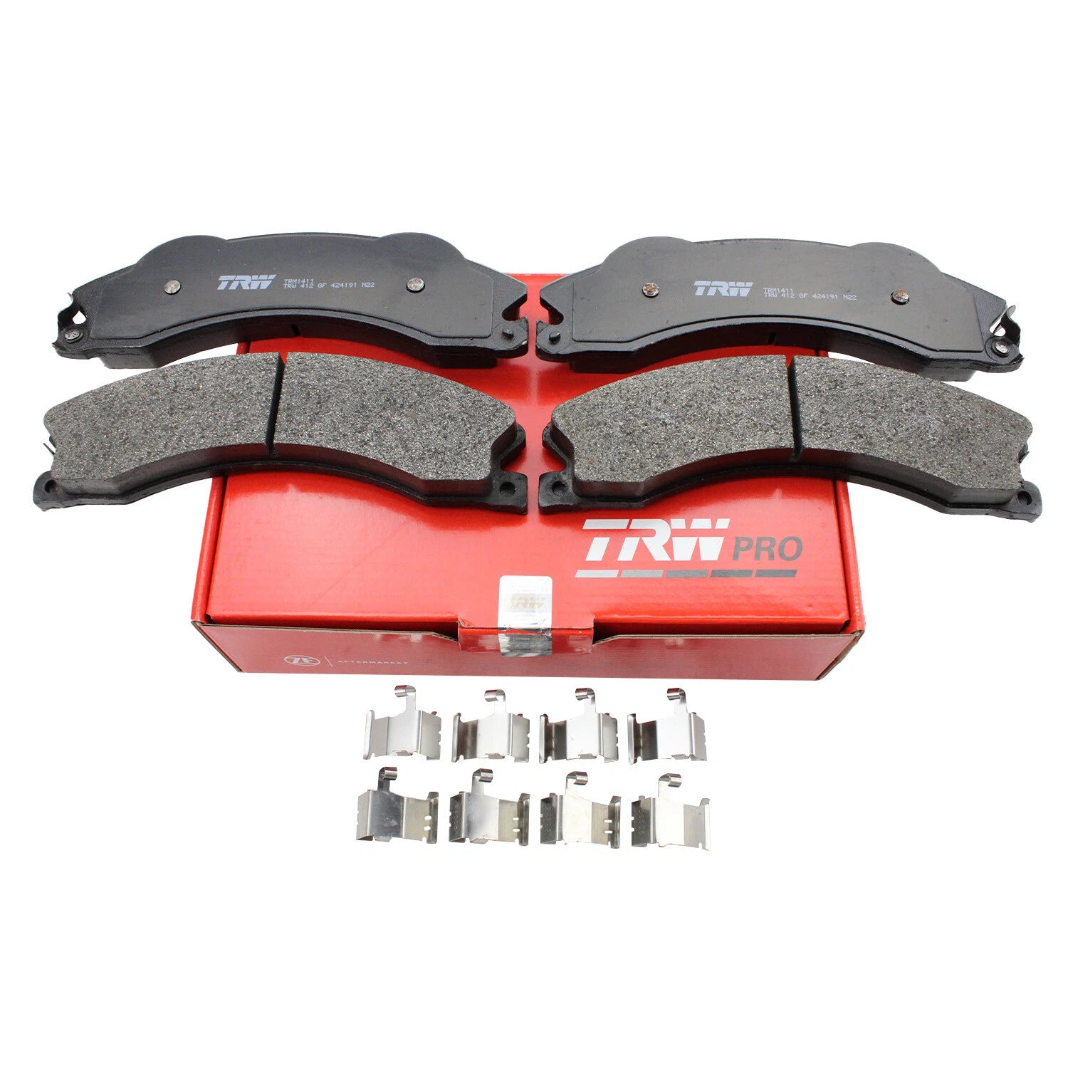 Brake Pad Set w/ Clips for Chevrolet GMC (TRW Pro)