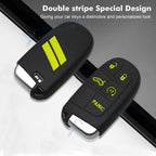 Silicone Remote Smart Key Fob Shell Cover for Jeep Chrysler Dodge (2014-2024)