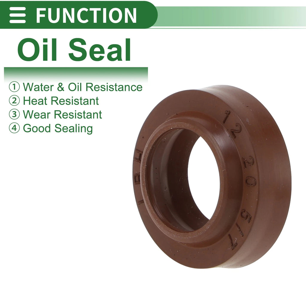 Set of 5 Oil Seal Rotary Shaft Seal FKM Rubber 12x20x5mm