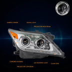 Right Side HID Projector Headlight Chrome for Lexus LX570 (2013–2015)