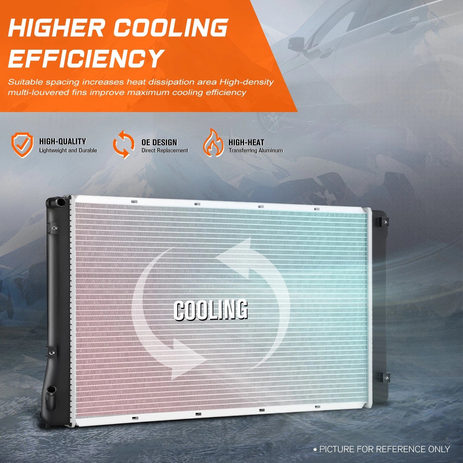 Aluminum Core Radiator for Hyundai Ioniq Niro Hybrid (2017–2022) DPI-13677