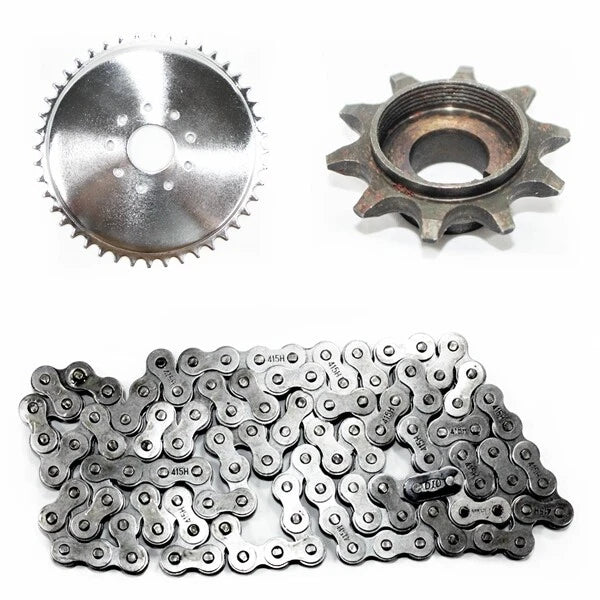Front Rear Sprocket Cog Set for 80cc Motorized Bike (10T 44T)