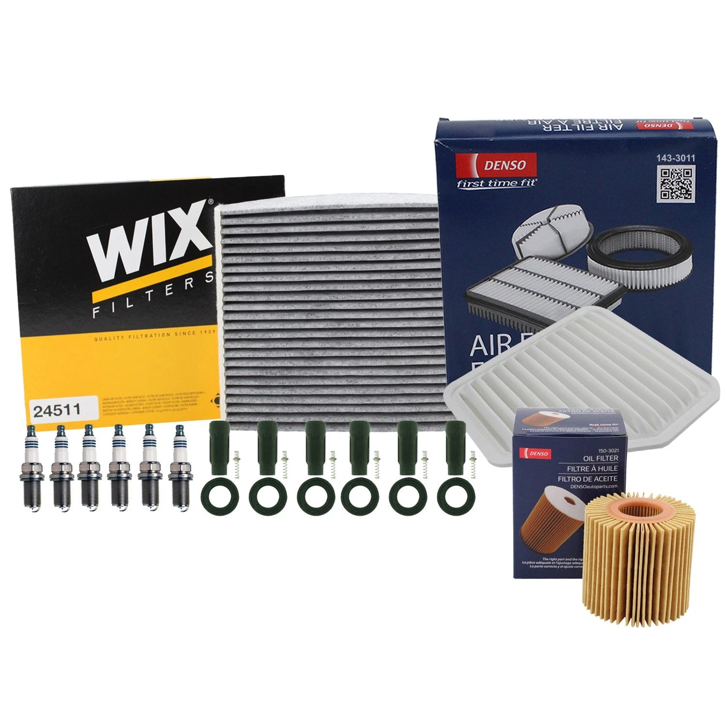 Tune Up Kit with 6 Spark Plugs & Boots for Toyota Camry ES350 RAV4 (2007–2015)