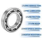 Deep Groove Ball Bearing 70x125x24mm for Scooter Skateboard (1 Pc)