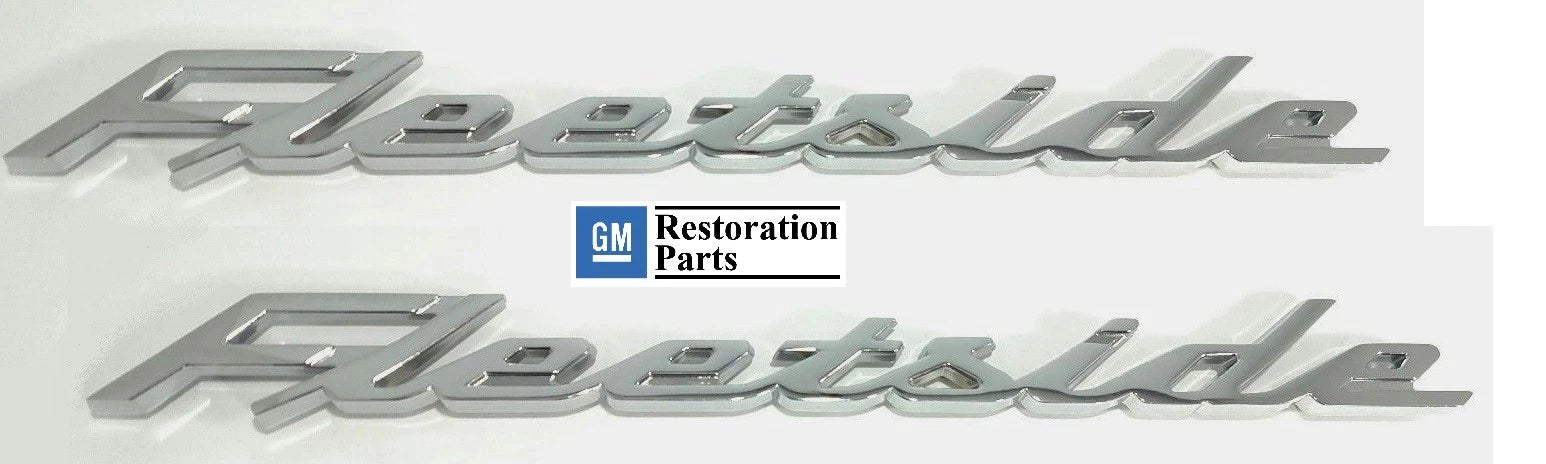 Chrome Fleetside Emblems and Hardware for 1958–1959 Chevy Truck Bed Script