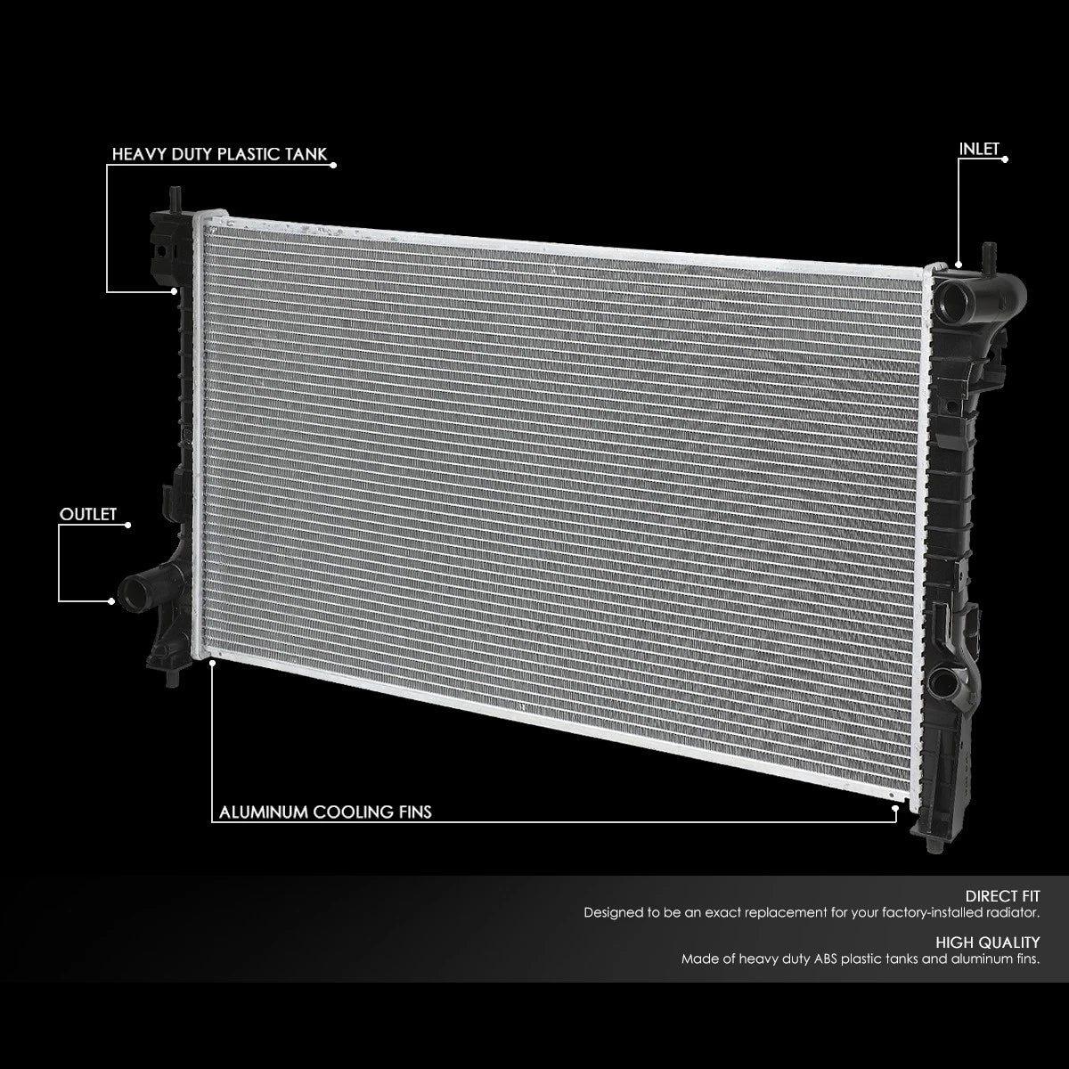 Aluminum Replacement Radiator DPI-2936 for Ford Edge/Lincoln MKX (2007–2015)