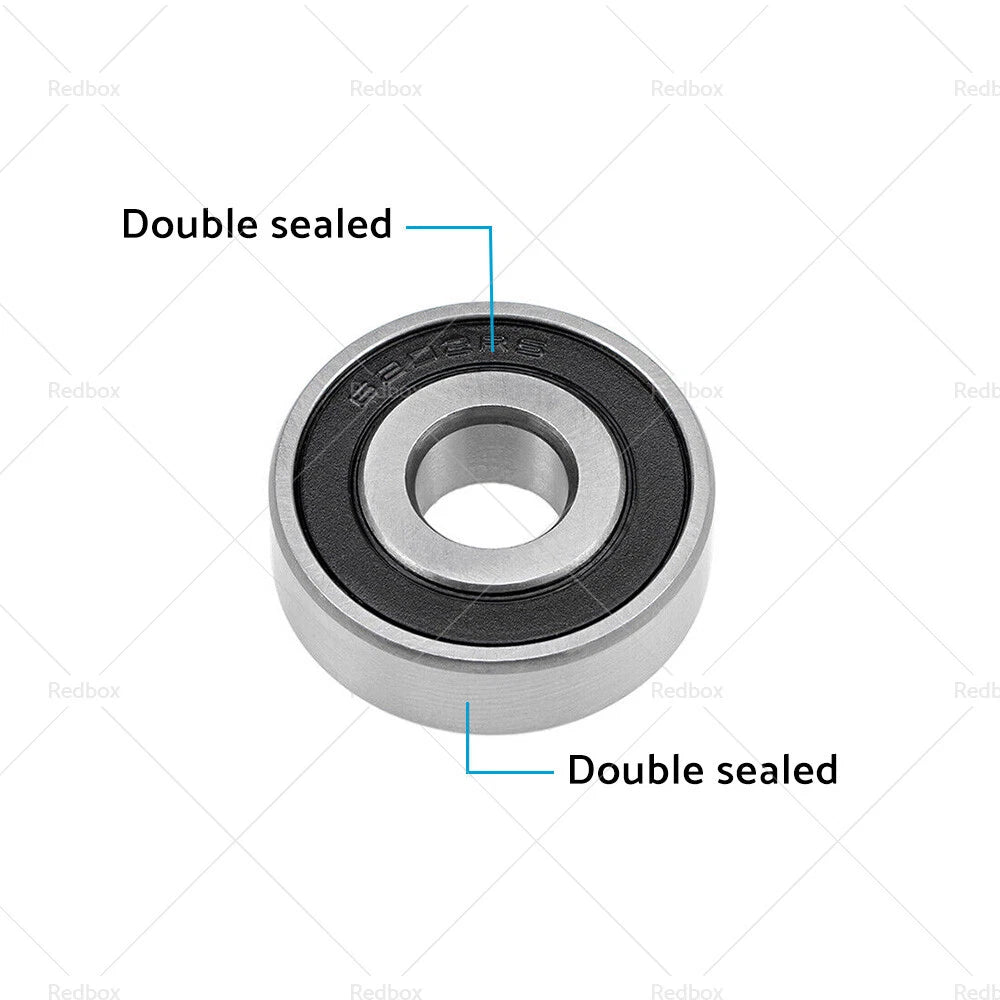 Set of 4 6202-16-2RS Ball Bearings for (16x35x11mm, Double Sealed, Chrome)
