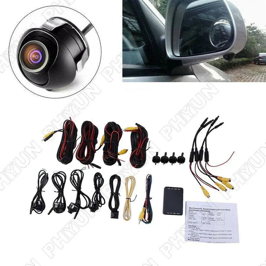 4 Way 360�� Bird View Panoramic Parking Camera System for Car DVR