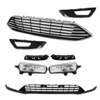 Chrome Grille Set for Ford Focus (2015-2018) with Fog Light Cutouts