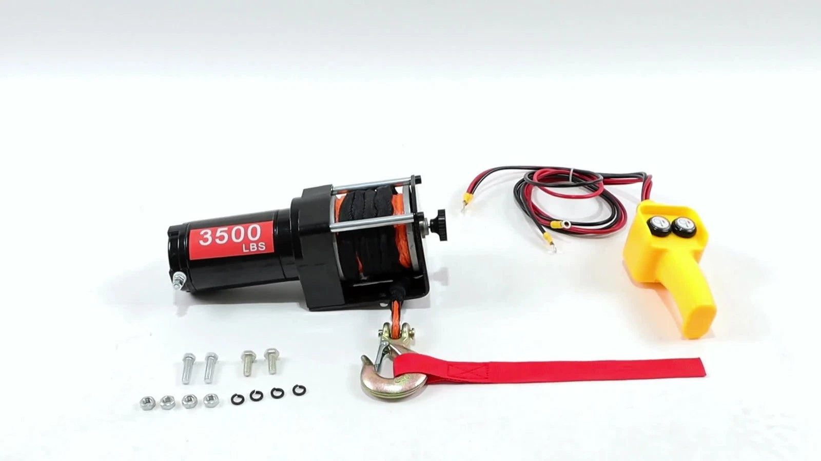 3500lbs Electric Winch with 39ft Synthetic Rope for Off-Road Vehicles