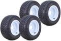 Set of 4 LIBRA 205/50-10 4-Ply Golf Cart Tire Rims 4 Lugs on 4" White