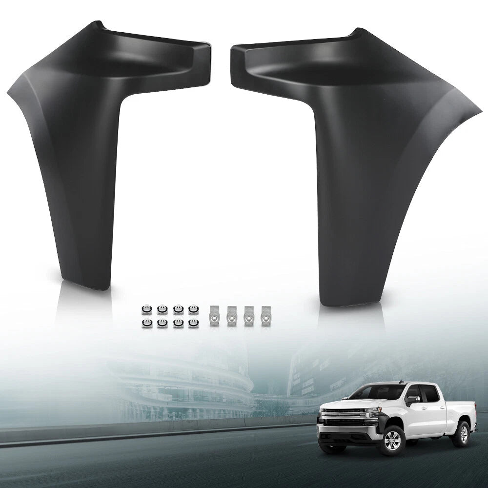 Front Bumper End Cap Extensions for Chevy Silverado 1500 (2019–2022)