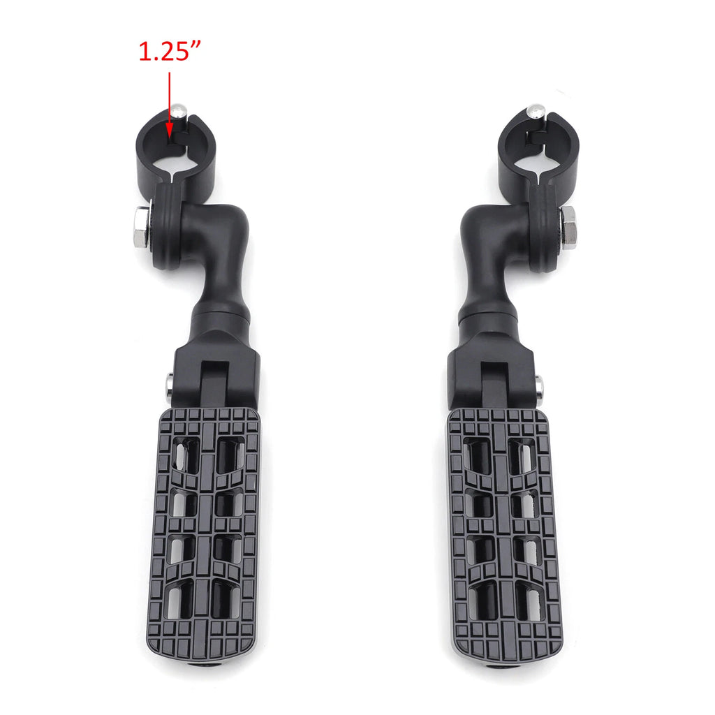 Footpeg Set of 2 CNC 1.25" with 3" Clamps for Harley Street 500 750