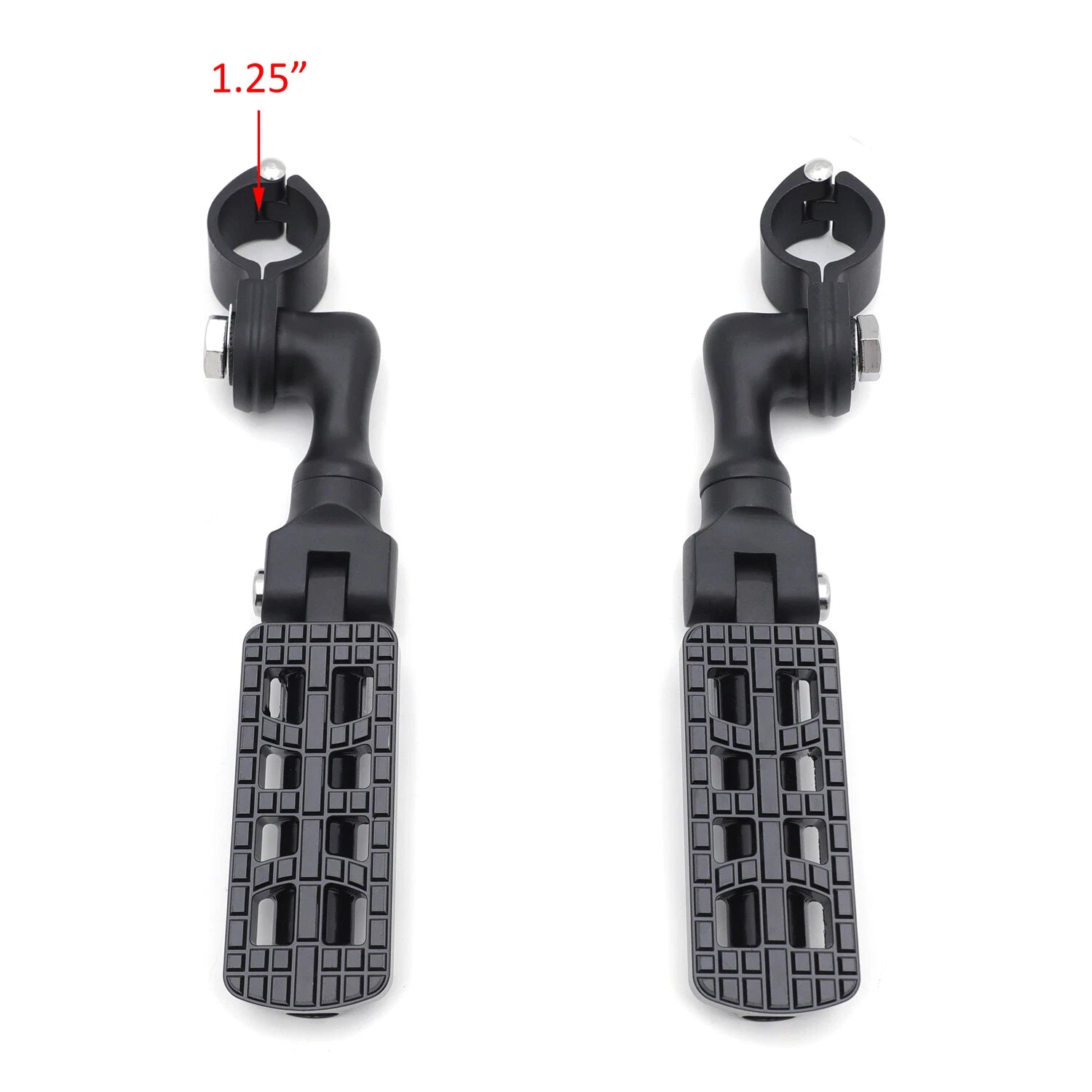 Footpeg Set of 2 CNC 1.25" with 3" Clamps for Harley Street 500 750