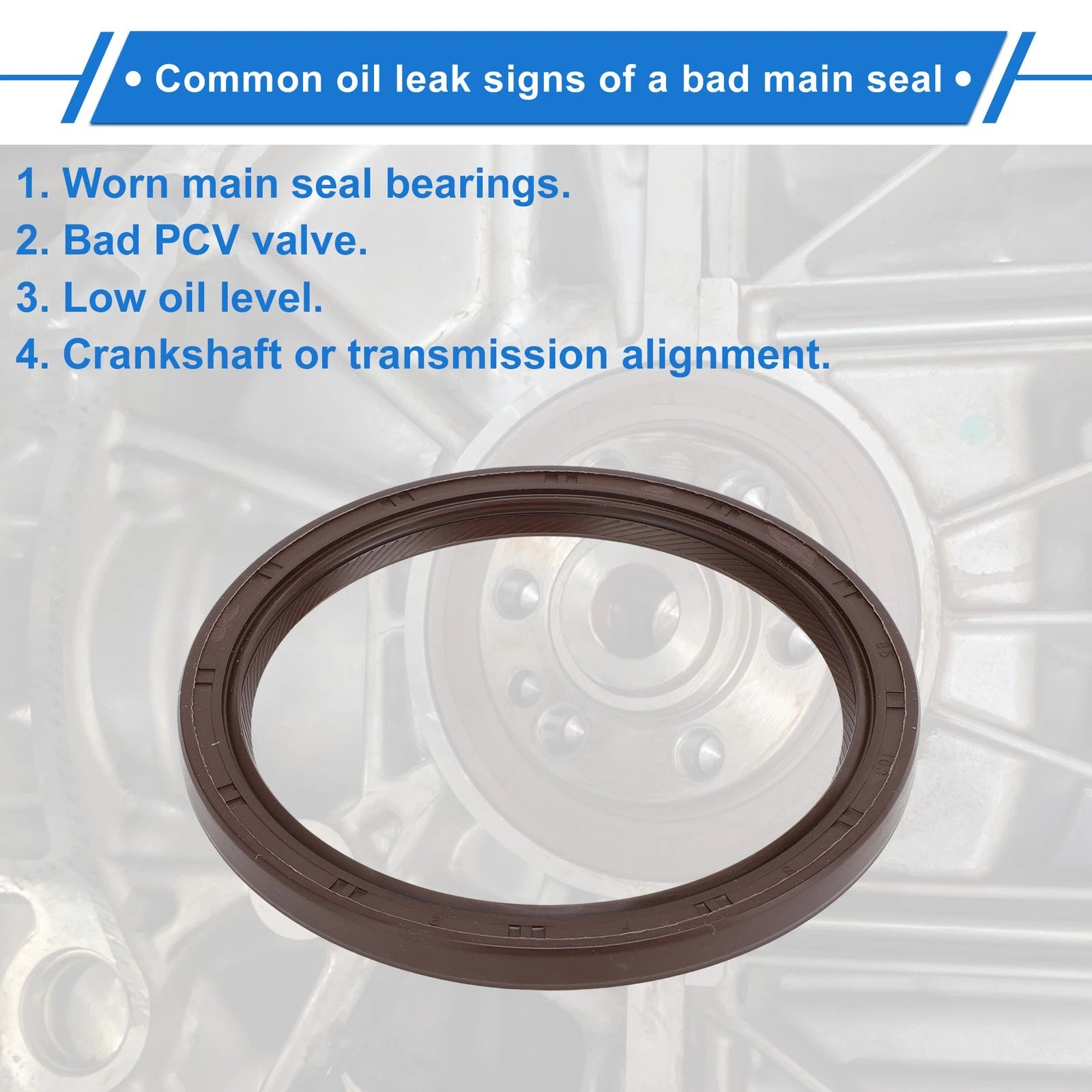 1 Pc Rear Crankshaft Oil Seal for Hyundai Santa Fe (2010–2020) No. 214432G000