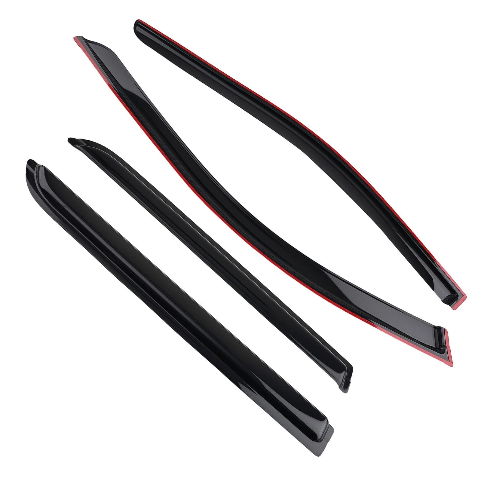 Set of 4 Black Window Visors for Dodge Durango (2011–2024) Rain Guards