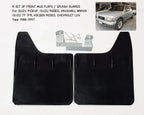 Front Mud Flaps Splash Guards for Holden TF Rodeo Isuzu 88-97 (Black Rubber)