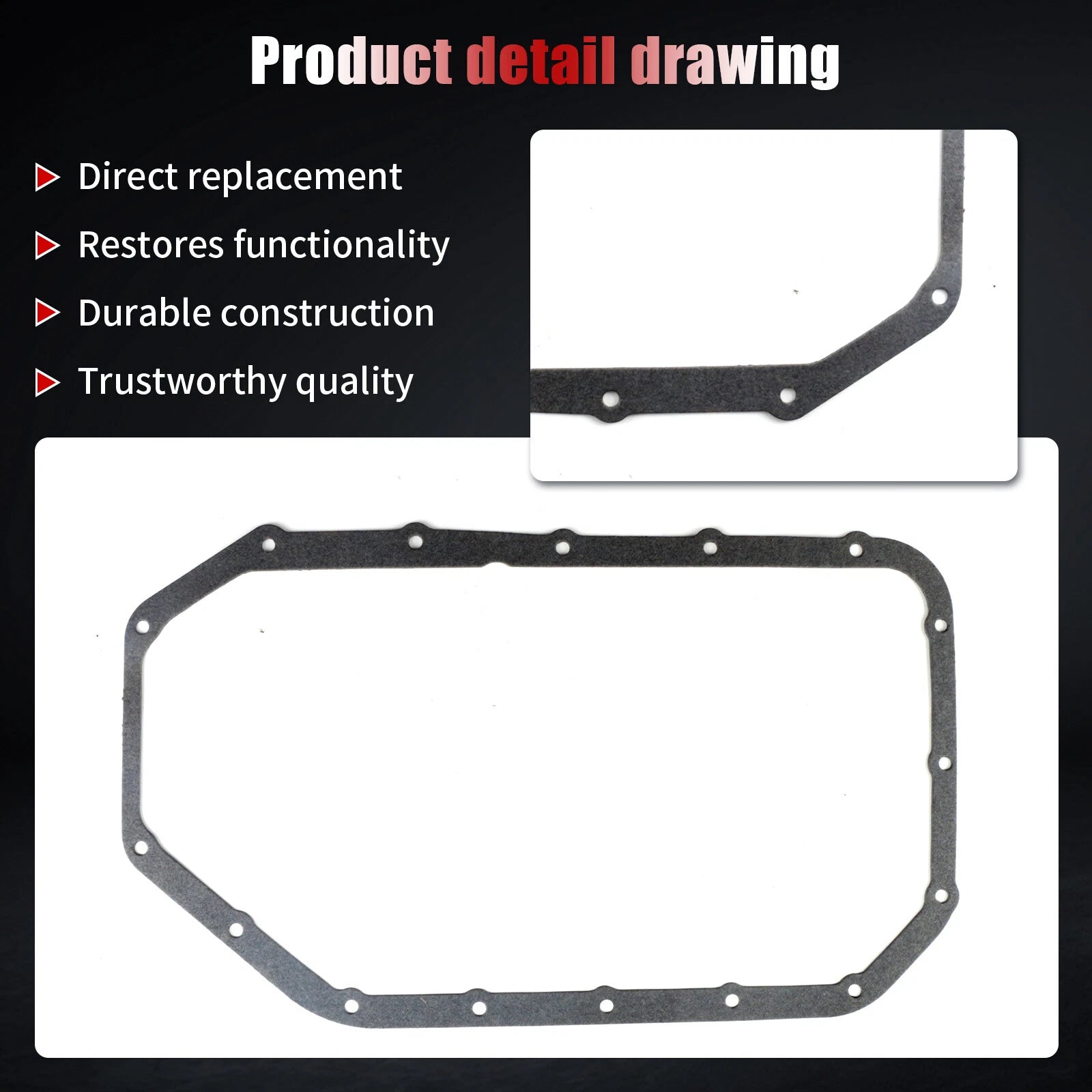 Oil Pan Gasket for Honda Accord CR-V Acura TSX RSX 2.4L (2002–2013)
