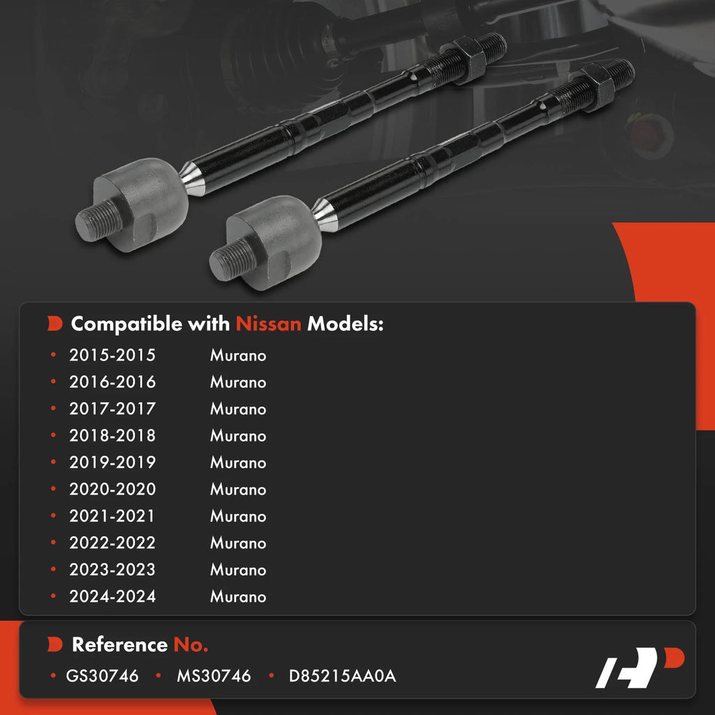 2X Tie Rod End Front Inner for Nissan Murano (2015-2024)