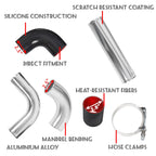 12PCS 2.5" Intercooler Piping Kit with T-Bolt Clamps & Silicone Couplers