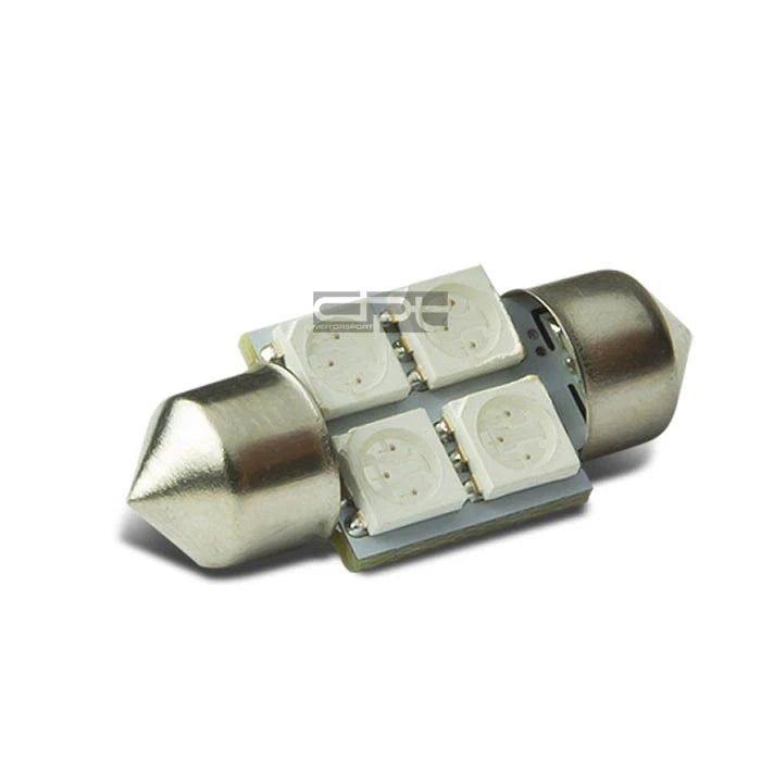 Set of 4 SMD 31MM Amber 5050 LED Dome/Map Light Bulbs for Auto Interior