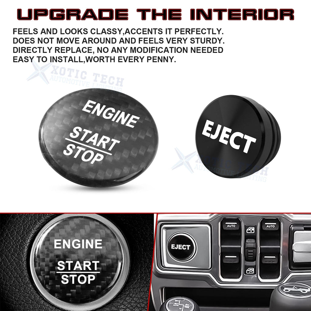 Carbon Engine Start and Cigarette Lighter Eject Button Trim for Mercedes (2011-2022)
