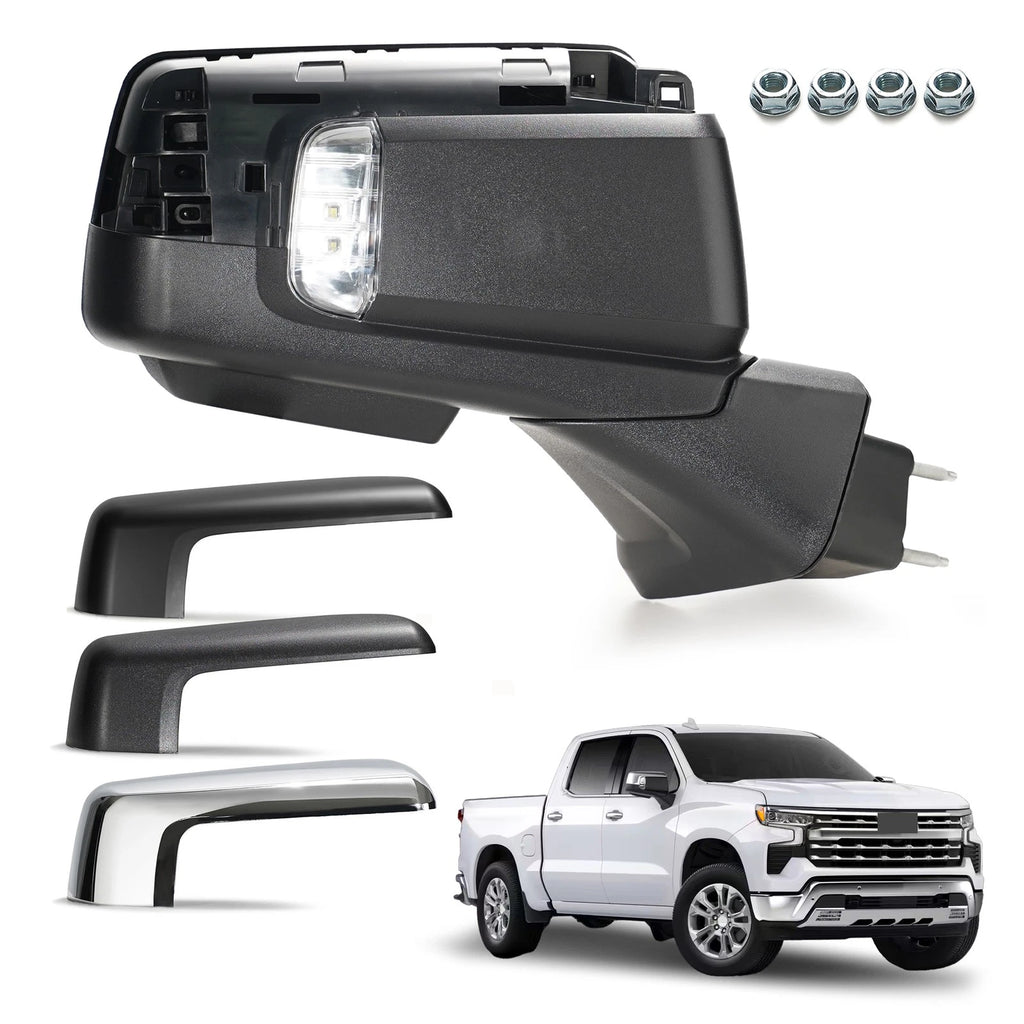 Heated Side Mirror with LED for Chevy Silverado 1500 (2019–2024) 15 Pins Right