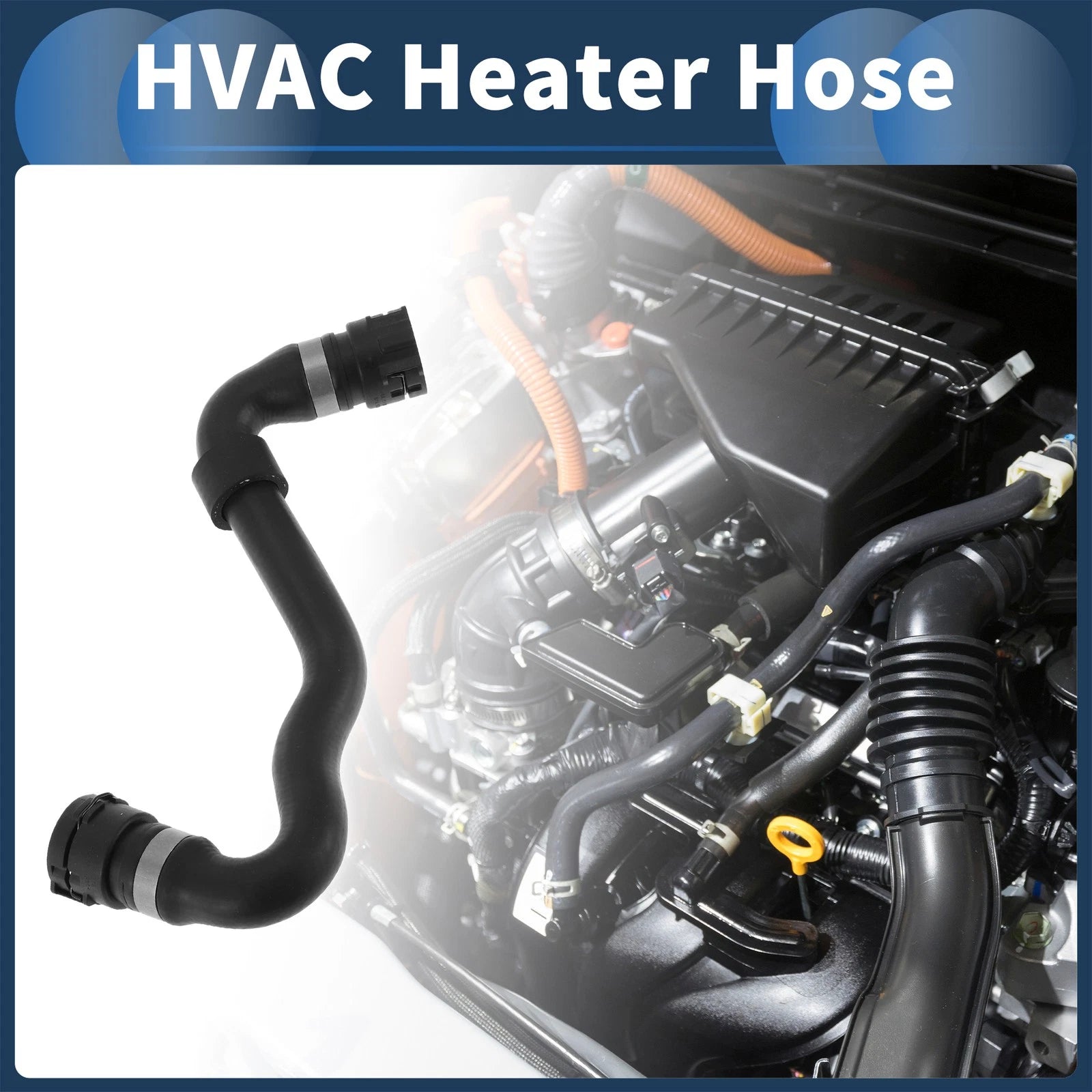 HVAC Heater Hose for BMW X5 3.0i (2001–2006) No. 11537510120 Rubber Black
