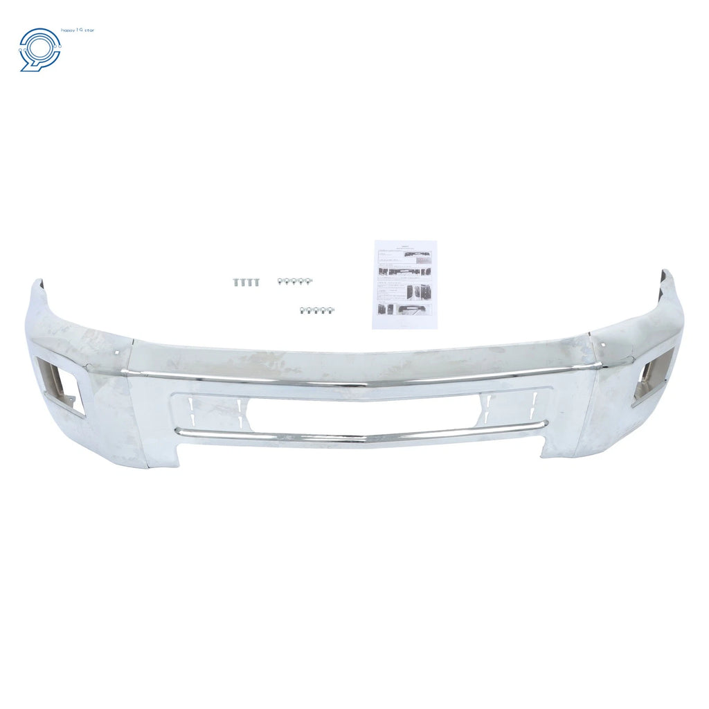 Chrome Split Front Bumper for Chevy Silverado 2500 3500 (2015-2019)