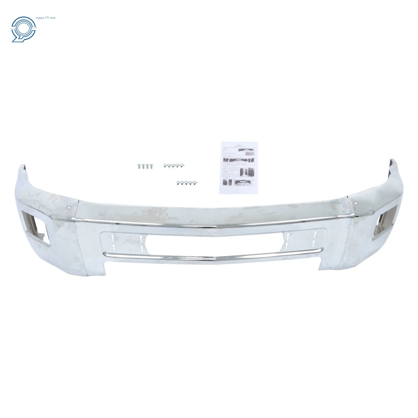 Chrome Split Front Bumper for Chevy Silverado 2500 3500 (2015-2019)