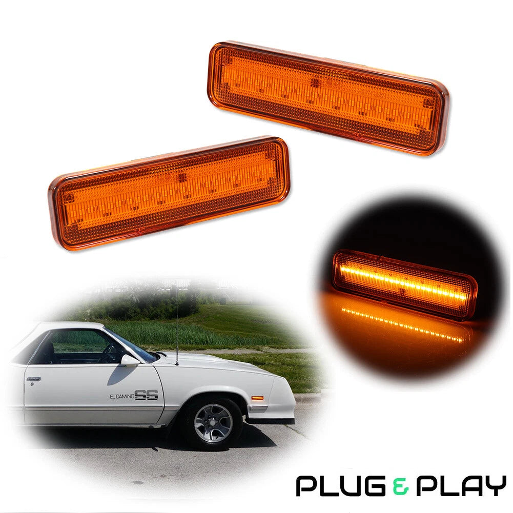 LED Front Fender Side Marker Lights for El Camino & Caballero (1982–1987)