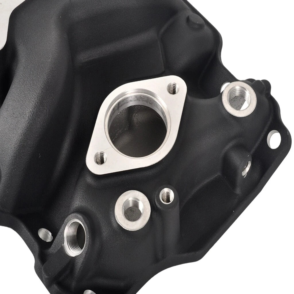 Aluminum Dual Plane Intake Manifold for Chevy 350 (1955–1995) Black