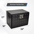 Black Aluminum Tool Box for Pickup Truck (24"X18"X17")