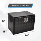 Black Aluminum Tool Box for Pickup Truck (24"X18"X17")