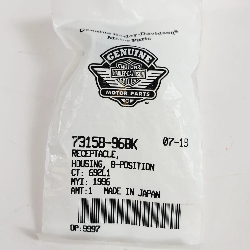 Receptacle Socket Housing B-Position for Harley-Davidson (1996–1996) 73158-96BK