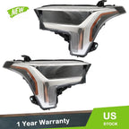 2X Clear LED Headlights Pair for Toyota Tundra (2022–2023)