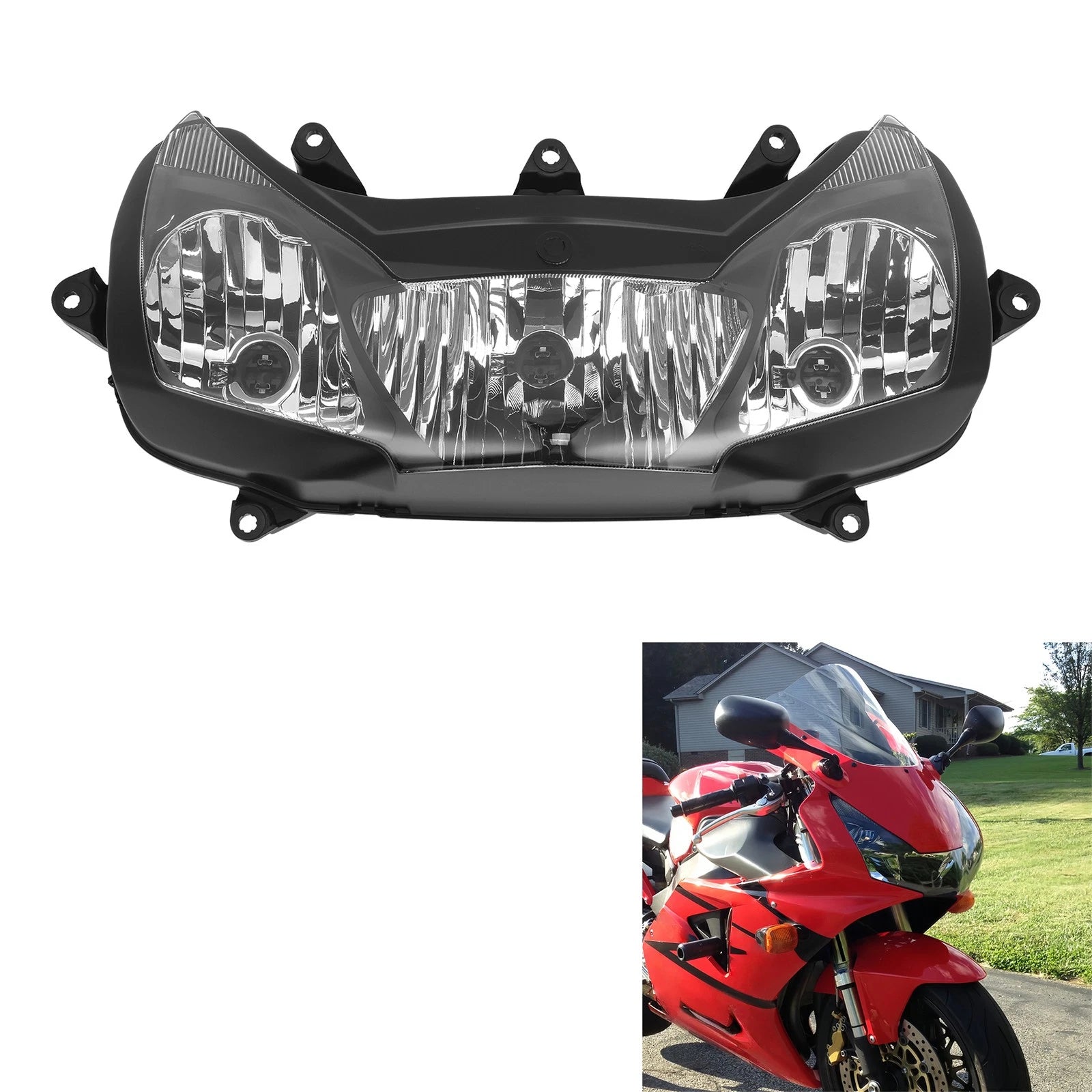 Front Headlamp Assembly for Honda CBR954RR (2002–2003)