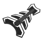 Tank Pad Sticker Protector for Motorcycle (Black-White)