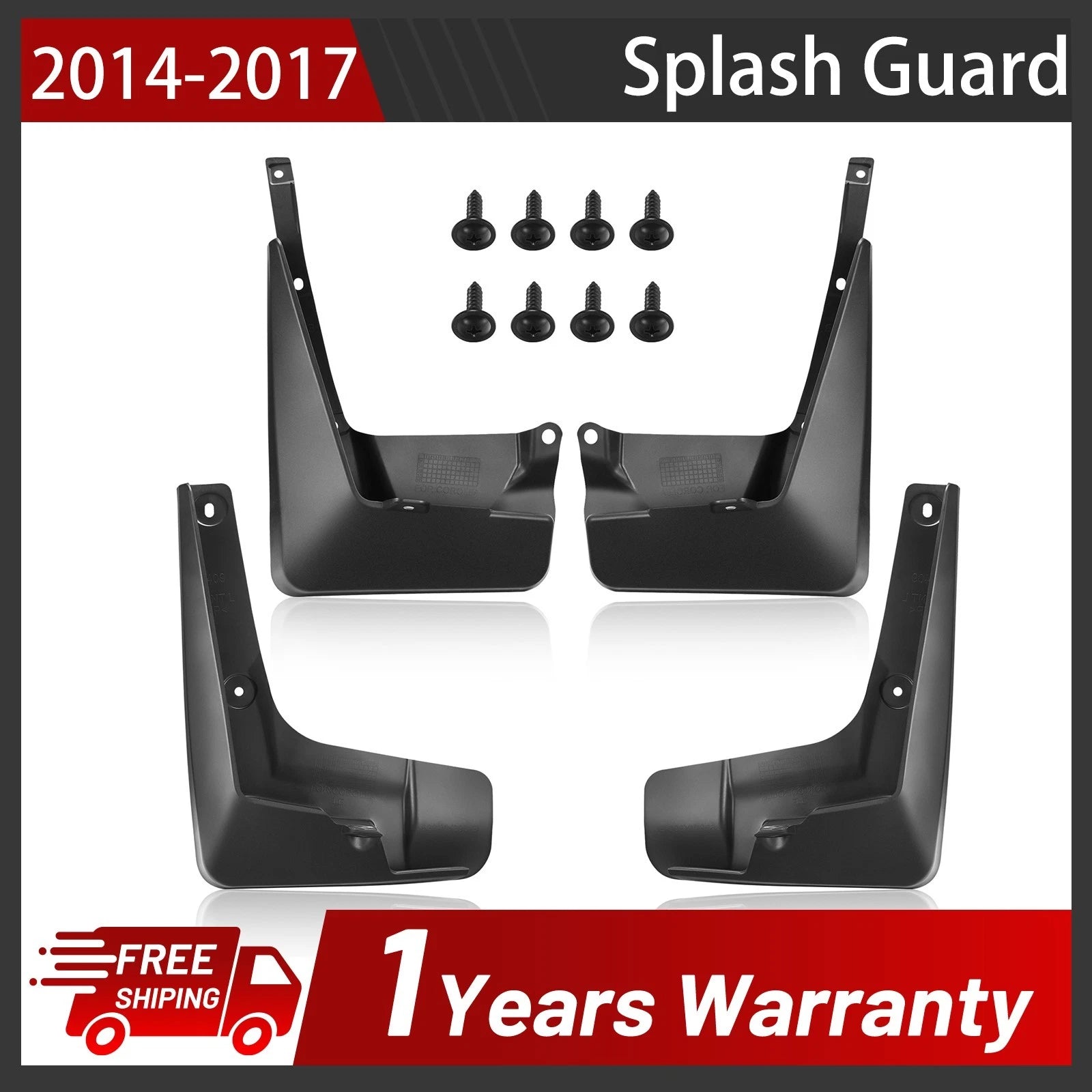 Splash Guards Mud Flaps for Toyota Corolla 2014–2017 Sedan (Front Rear)