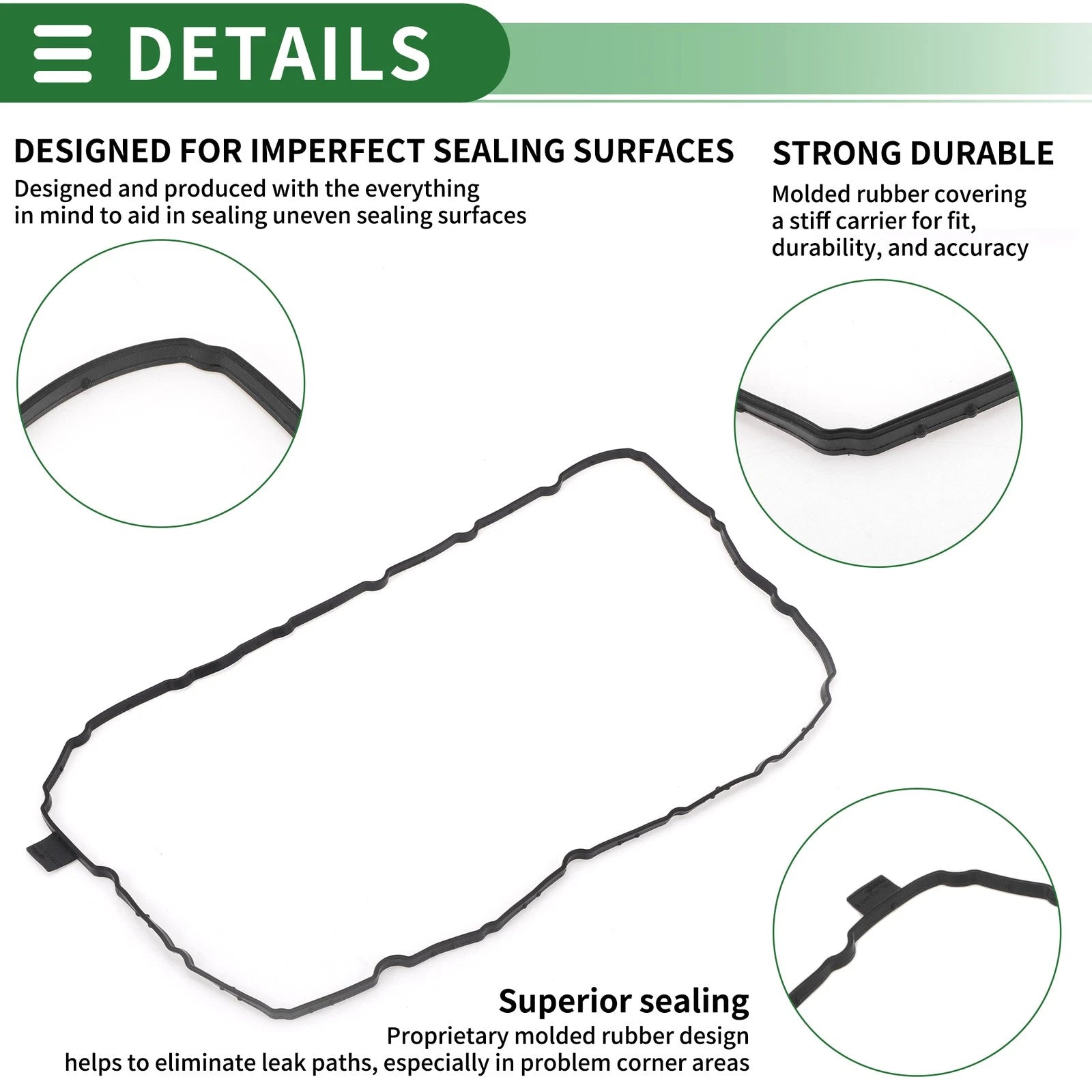 Oil Pan Gasket No. 06L103649B for Audi A7 Sportback (2015–2018), A8 (2016–2018)