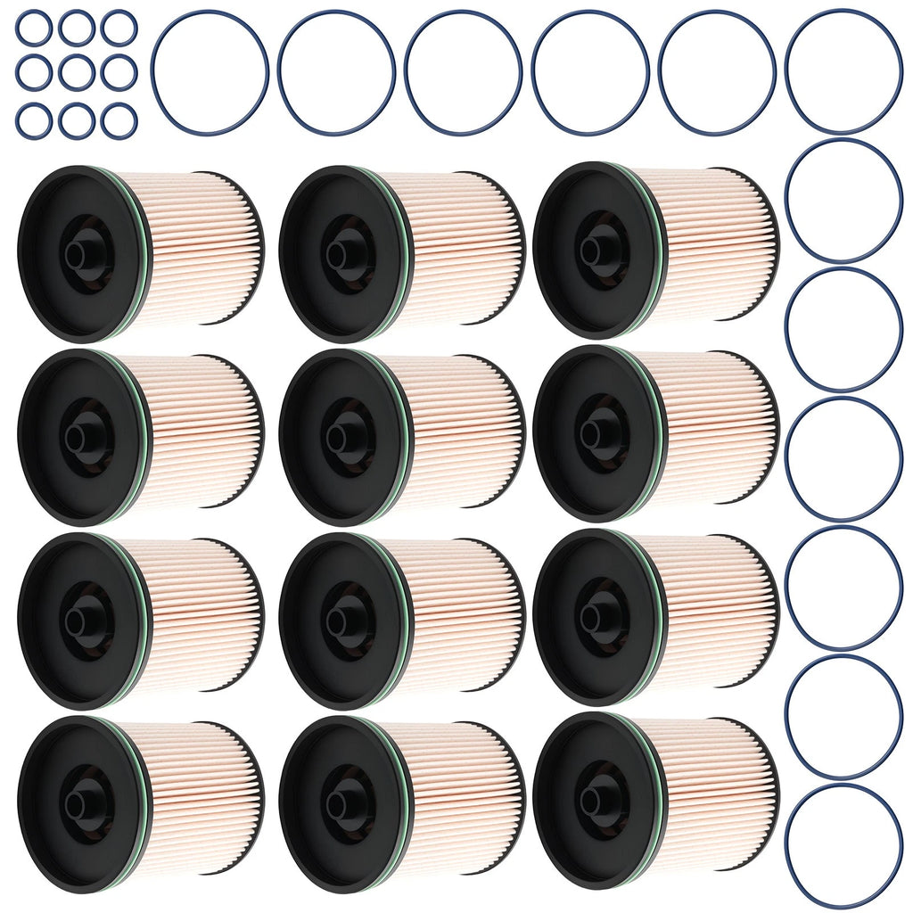 12X TP1015 Fuel Filter for Chevy GMC Diesel (2014–2021) 23304096 with Gaskets
