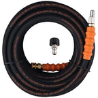 3/8" x 75FT Pressure Washer Hose Kit 4800PSI Steel Wire Braided (Max 248°F)