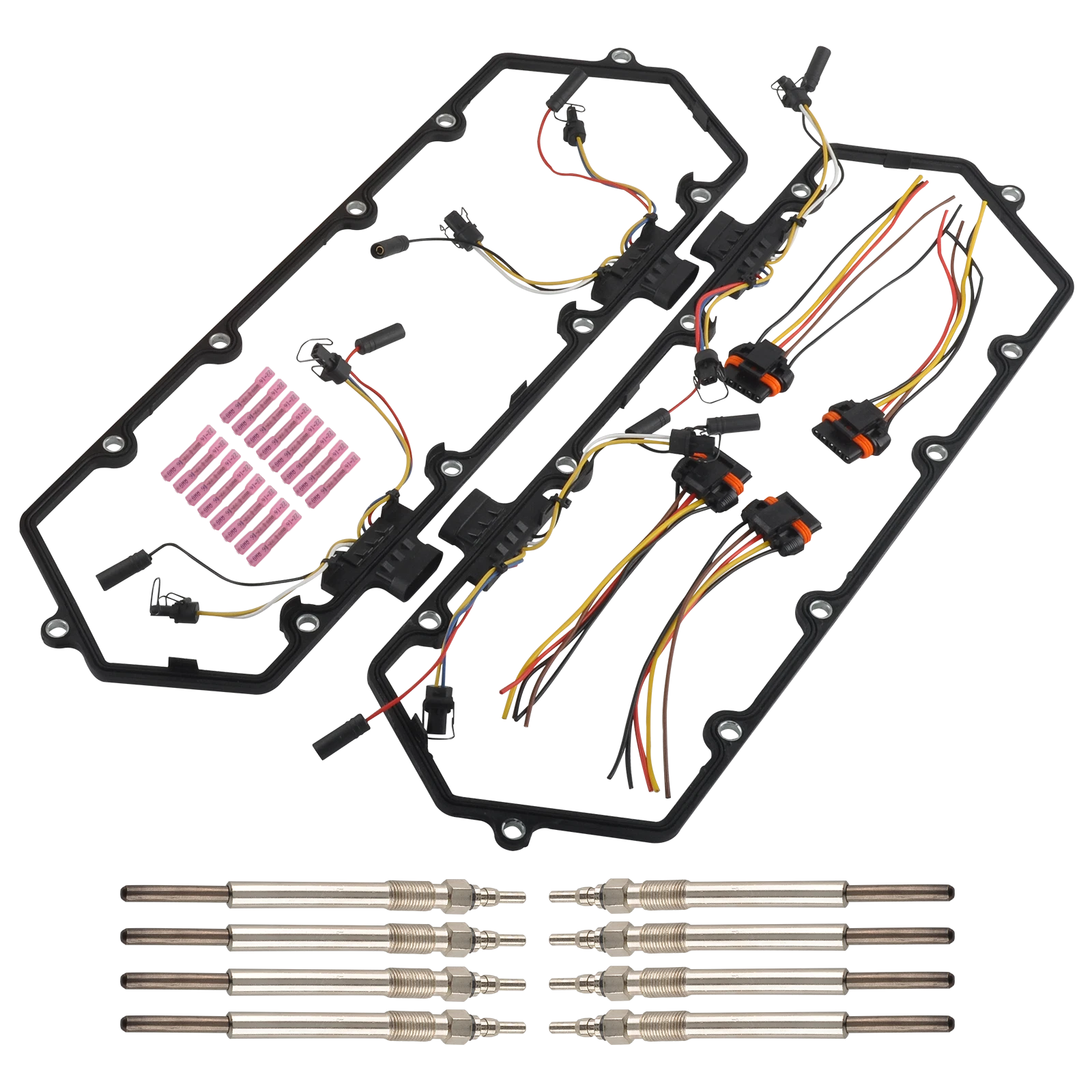 Set of 8 Glow Plugs & Gasket for Ford Powerstroke 7.3L (1994–1997)